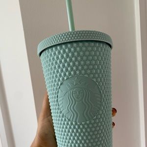 New Holiday 2021 matte mint green 16oz studded tumbler